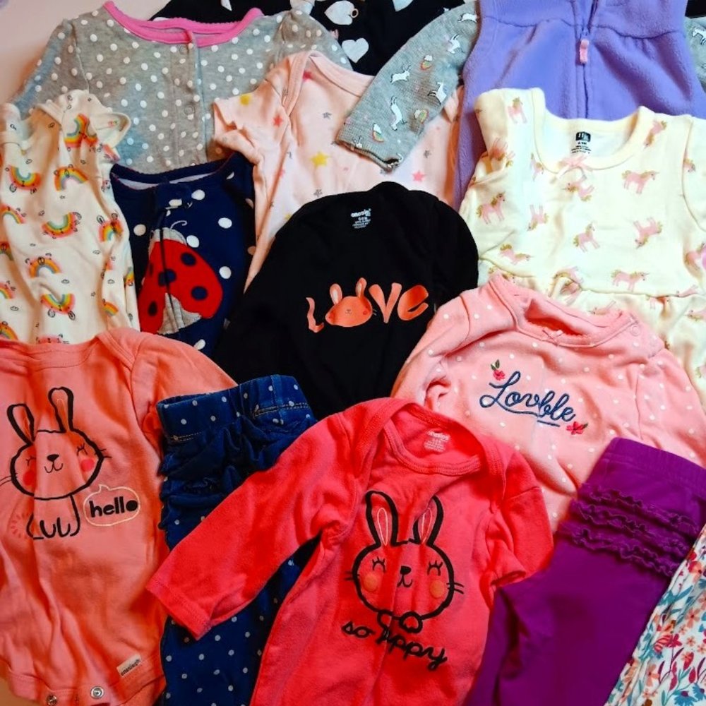 Baby Girls 6-9M Lot - Carters, Gerber, and More
